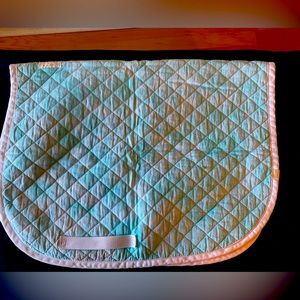 Blue tie died saddle pad